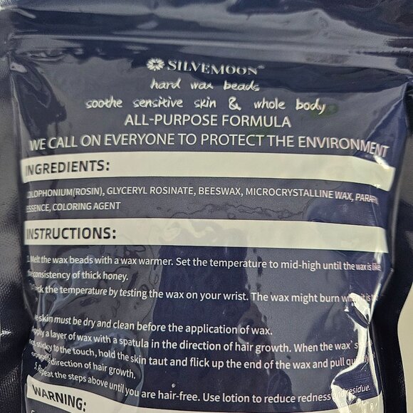 Hard Wax Beads - Sensitive Skin Hair Removal Kit 1.2lb Refill Pack 10 App Sticks - Picture 7 of 10